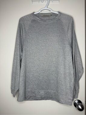 Cabin Fever Cozy Heather Gray Crewneck Sweatshirt Womens Large